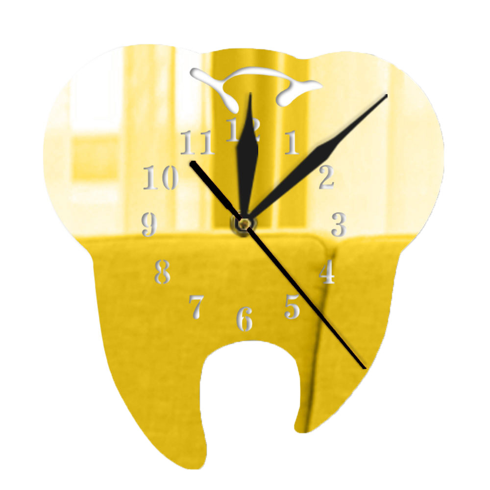 thumbnail image 2 of Pared Dientes Decoración Pared 3D Reloj Acrílico Casa Reloj Hogar, 2 of 2